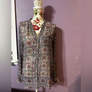 Kut from the Kloth Multicolor Patterned Blouse
